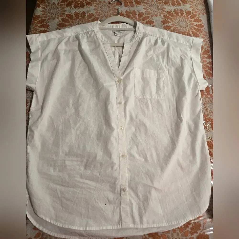 J. Crew Ivory Button-Up Shirt